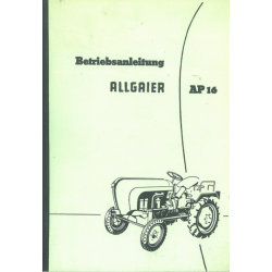 Allgaier AP 17 Betriebsanleitung, Stand unbek., Reprint
