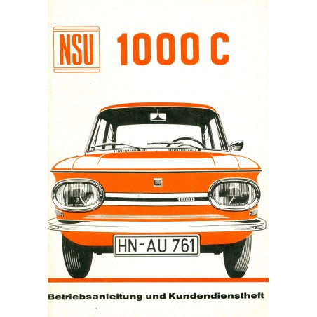 NSU 1000 C Betriebsanleitung und Kundendienstheft