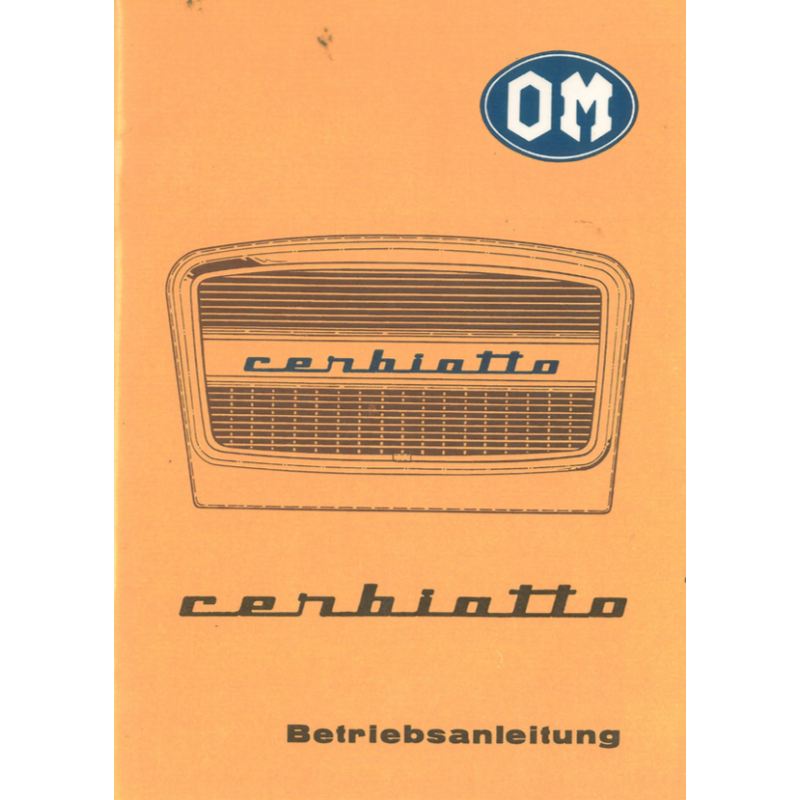 OM Cerbiotto Betriebsanleitung, Ausgabe 03.1968, deutsch