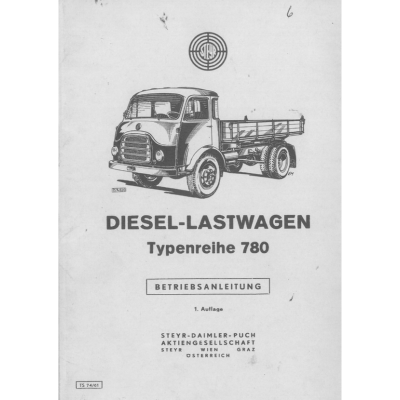 Steyr 780, Bedienungsanleitung 1. Auflage 1962