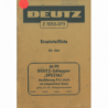 Deutz F 2L 514/4, 30 PS „Spezial“ Ersatzteilliste