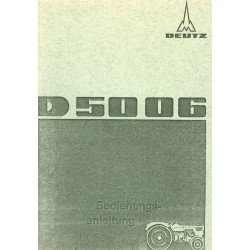 Deutz D 5006, Bedienungsanleitung, Reprint