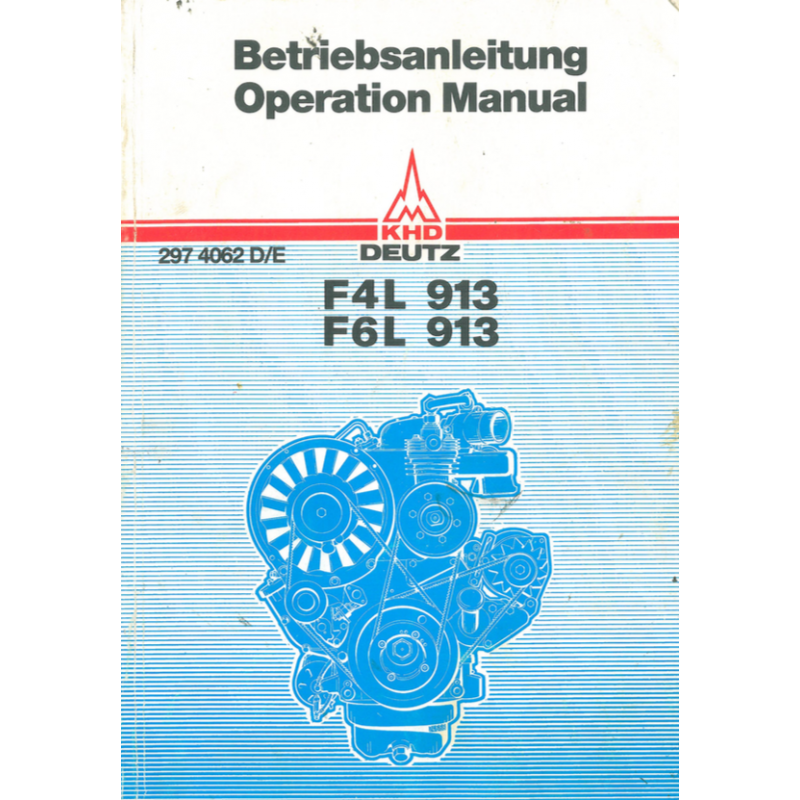 Deutz-Motor F4L / F6L 913, Betriebsanleitung  Ausgabe 11.1985