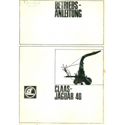 Claas Jaguar 40 Betriebsanleitung