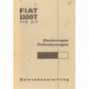 Fiat 1100 T Typ 217, Betriebsanleitung 1. Ausgabe 1958, deutsch
