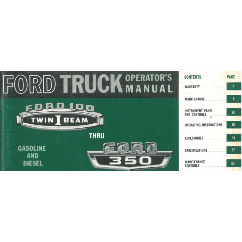 Ford Truck 100 / 350, Manual 1966
