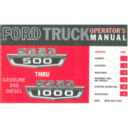 Ford Truck 500 / 1000, Manual 1966