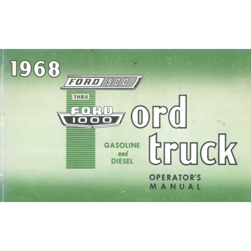 Ford Truck 500 / 1000, Manual 1968